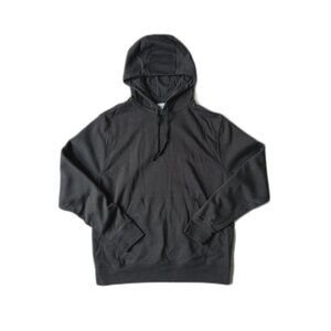 Nike Anthracite Gray Club Fleece Swoosh Long Sleeve Hoodie Sweatshirt Size Large